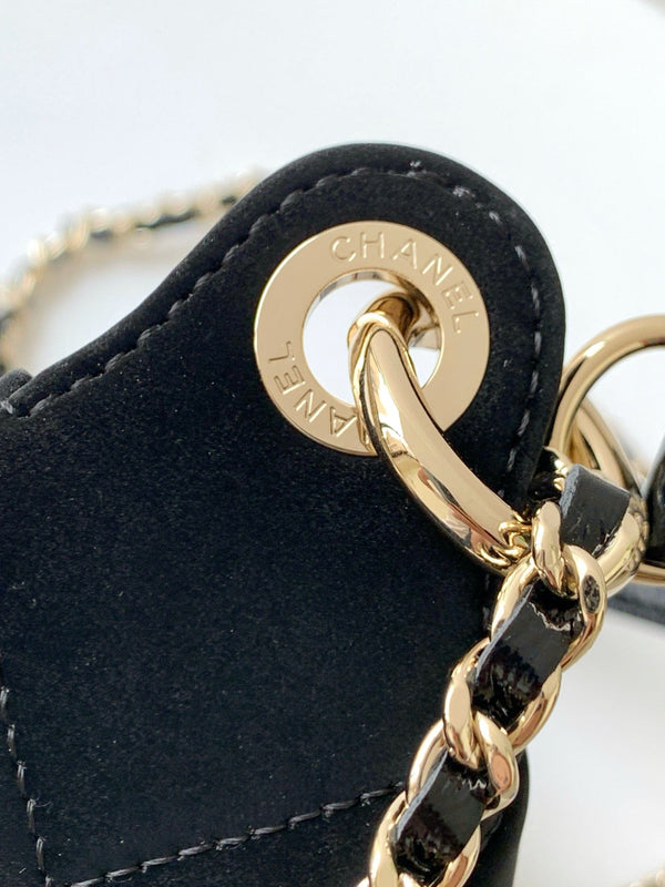 CC 2025 Black Velvet Crescent Bag
