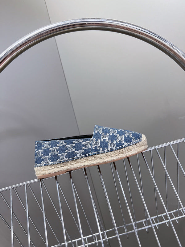 CELINE Espadrillas Loafers Blue Denim 285935