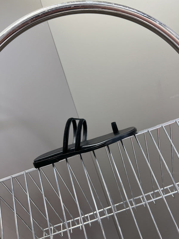 Sandali Georgia in pelle scamosciata nera e vitello nero