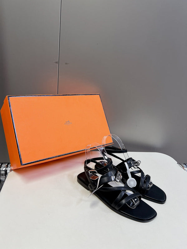 JUNE SANDAL BLACK CALFSKIN