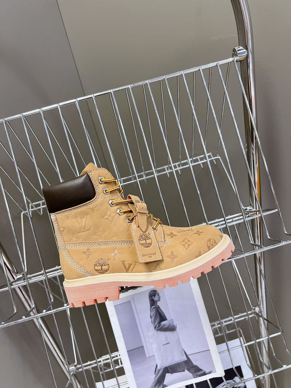 Stivaletto alla caviglia LV x Timberland 6-In Monogram Marrone Scuro