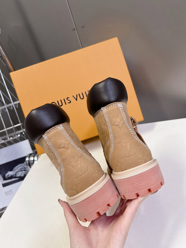 Stivaletto alla caviglia LV x Timberland 6-In Monogram Marrone Scuro