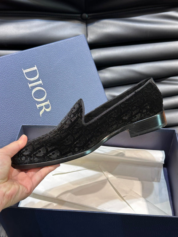 CD TIMELESS OBLIQUE LOAFER BLACK VELVET