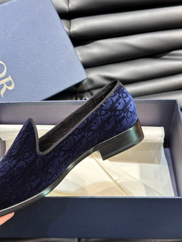 CD TIMELESS OBLIQUE LOAFER NAVY VELVET