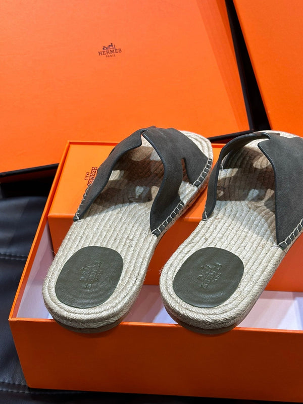 HM ANTIGUA ESPADRILLE SANDAL OLIVE SUEDE