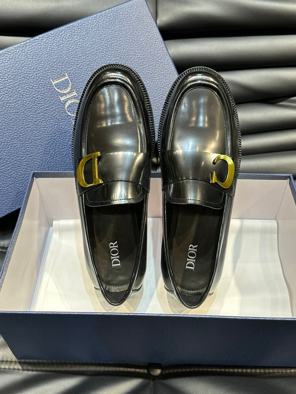 CD EXPLORER C-LETTER LOAFER BLACK CALFSKIN