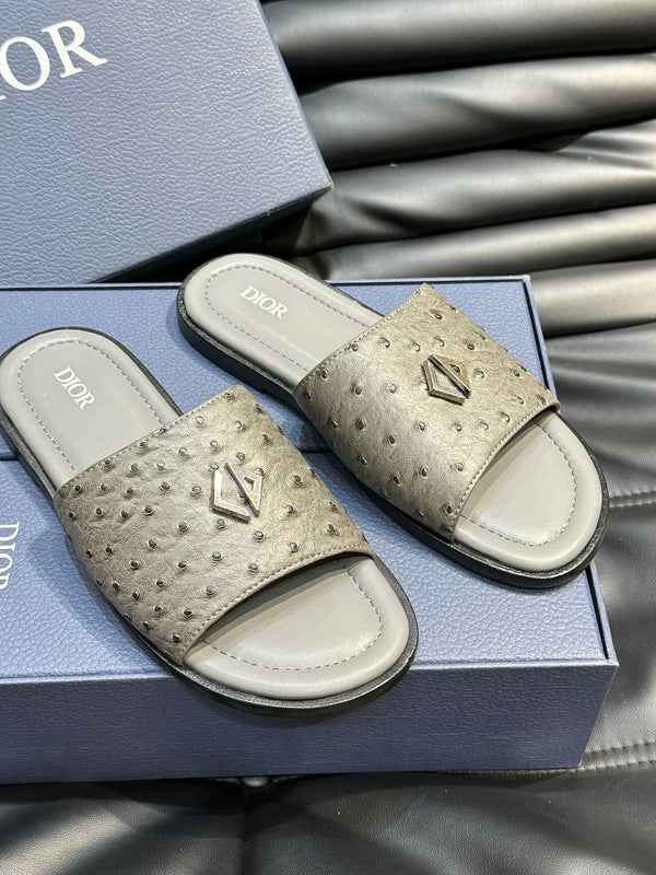 CD ALIAS SUMMER SLIPPER SAGE COLOR CALFSKIN