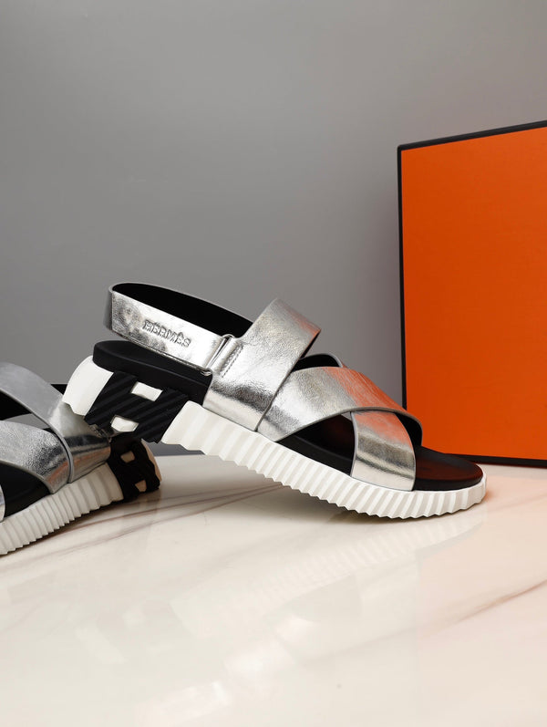 HM ELECTRIC SANDAL SILVER CALFSKIN