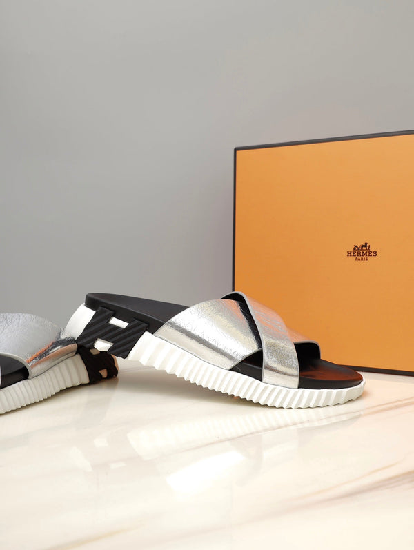 HM INFRA SANDAL SILVER LAMBSKIN