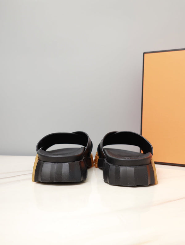 HM INFRA SANDAL BLACK LAMBSKIN