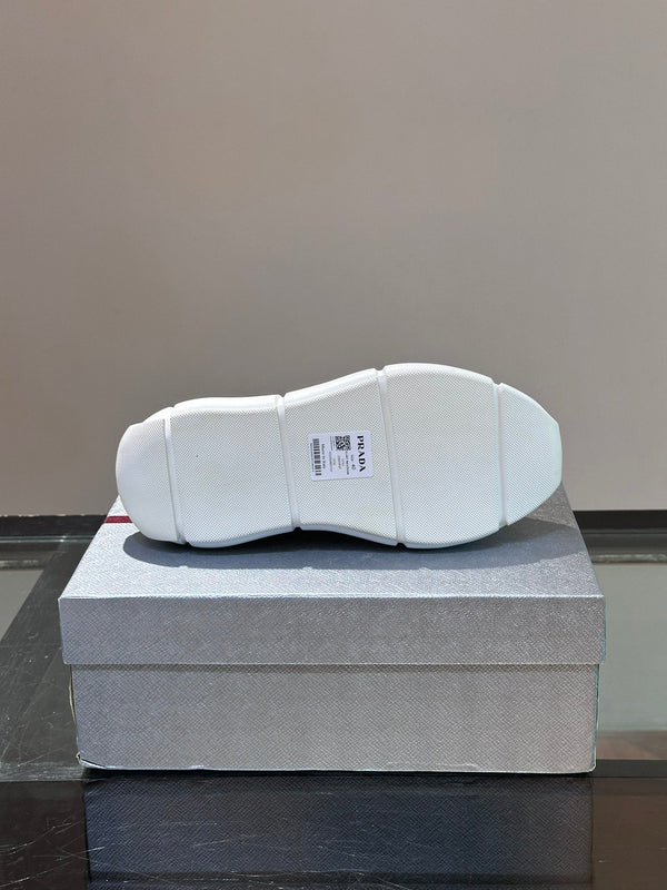 SNEAKERS PRA AMERICA'S CUP IN GOMMA MORBIDA E TESSUTO PER BICICLETTE BIANCHE