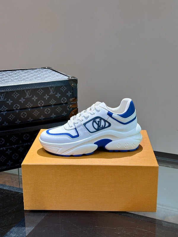 NEO RUN AWAY SNEAKER WHITE MIX BLUE CALFSKIN