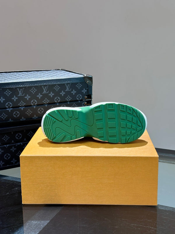 NEO RUN AWAY SNEAKER WHITE MIX GREEN CALFSKIN