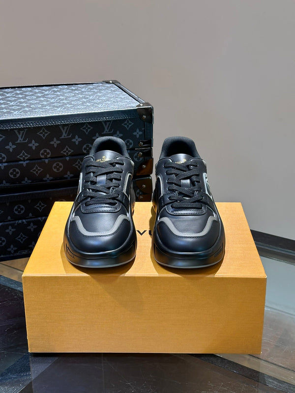 NEO RUN AWAY SNEAKER BLACK MIX GREY CALFSKIN