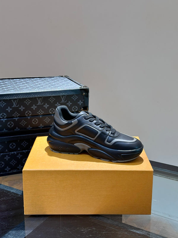 NEO RUN AWAY SNEAKER BLACK MIX GREY CALFSKIN