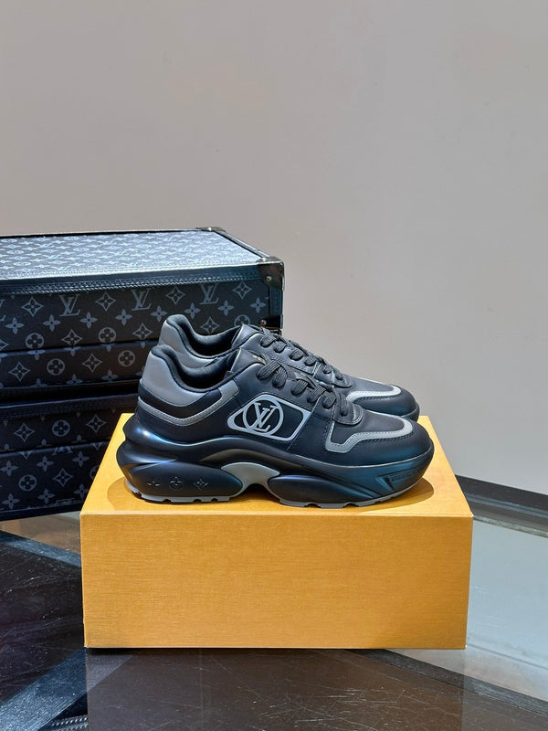 NEO RUN AWAY SNEAKER BLACK MIX GREY CALFSKIN