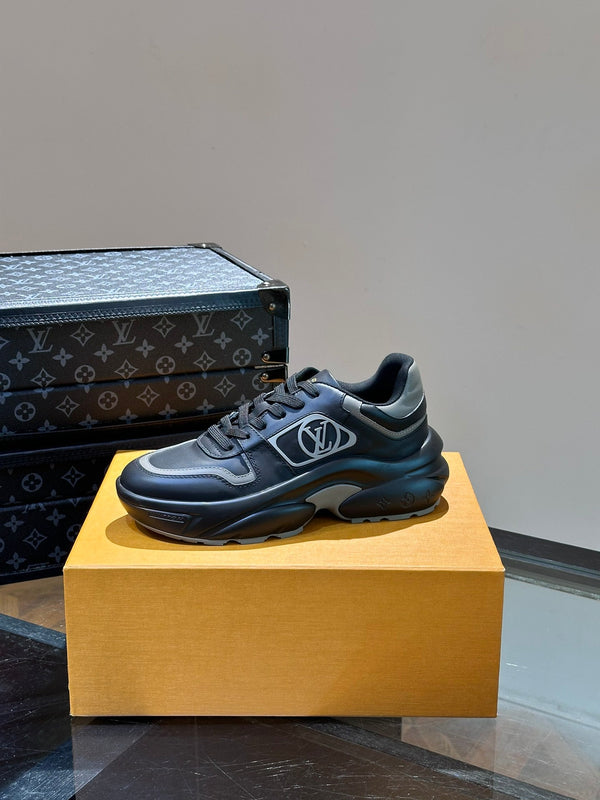 NEO RUN AWAY SNEAKER BLACK MIX GREY CALFSKIN