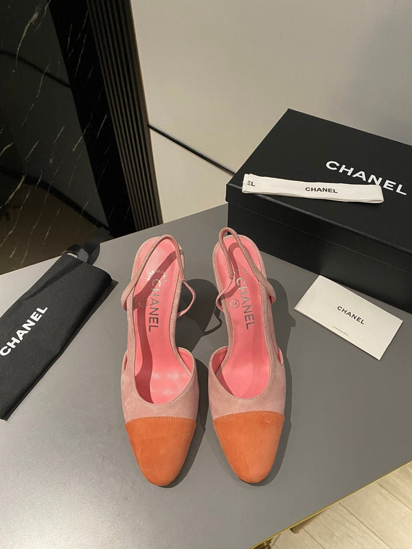 CC Slingback 95mm Rosa Arancione Suede