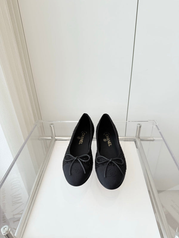 CC Ballet Flat Black Tweed 238778