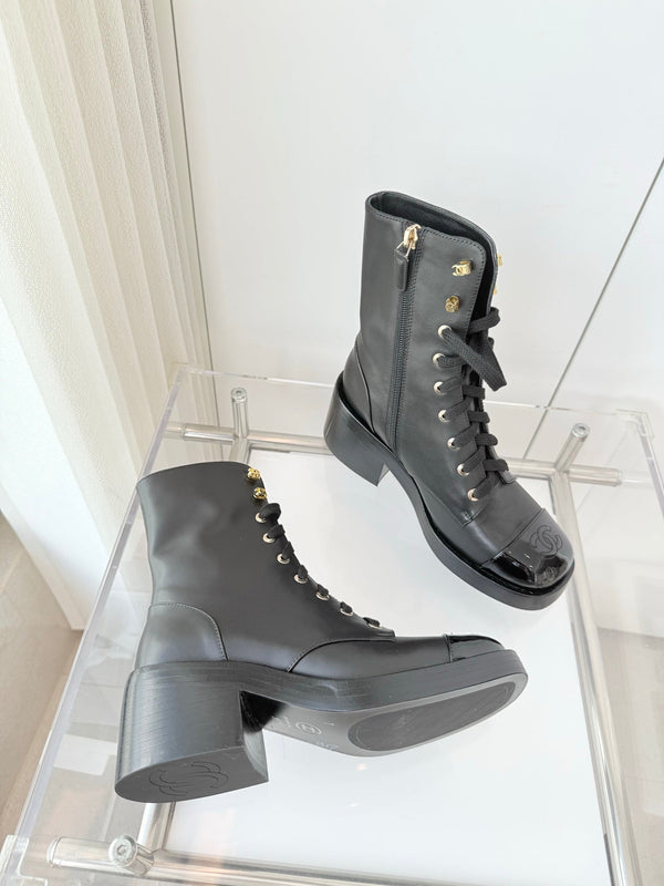 CC 25 Short Boot 60mm Black Cowhide 411471