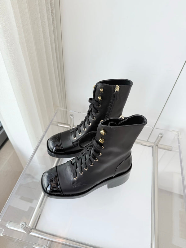 CC 25 Short Boot 60mm Black Cowhide 411471