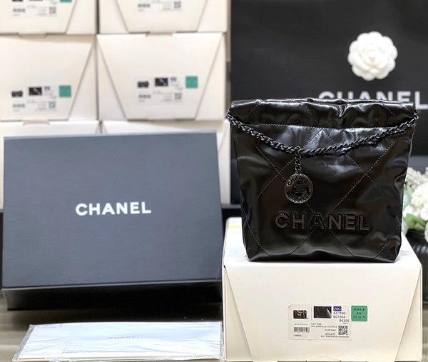 borsa hobo mini cc22 20 cm in pelle di agnello nera