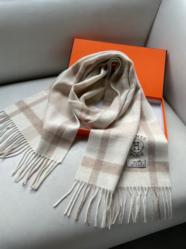 SCARF 180 CM IN BEIGE CARO CASHMERE