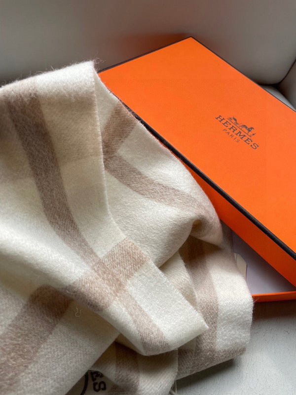 SCARF 180 CM IN BEIGE CARO CASHMERE