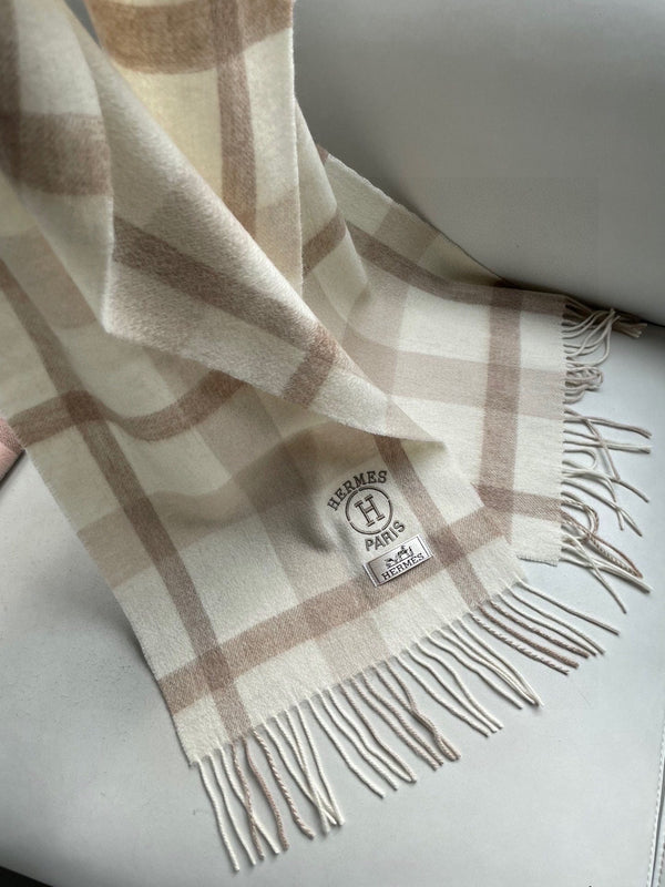 SCARF 180 CM IN BEIGE CARO CASHMERE