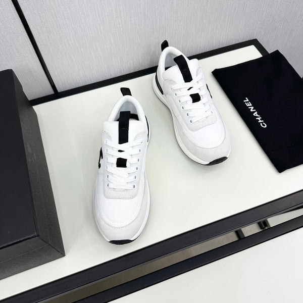 CC Sneaker Black White Cowhide Suede 789077