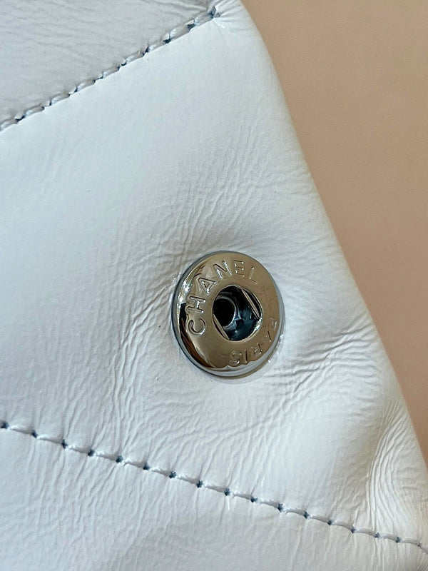 borsa hobo cc22 rosa pelle di agnello bianca hardware argento