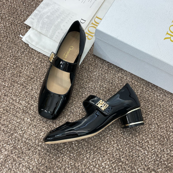 CD Miss Dior Pump 35mm Glossy Black Lambskin