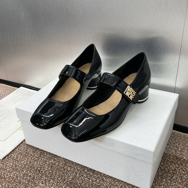 CD Miss Dior Pump 35mm Glossy Black Lambskin