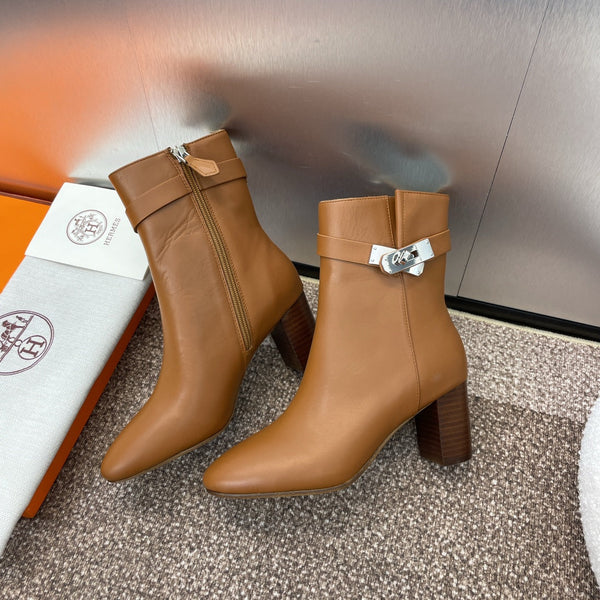 Stivaletto HM Saint Germain 65mm in pelle di vitello color pan di zenzero 975167