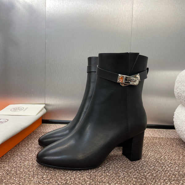 Stivaletto HM Saint Germain 65mm in pelle di vitello nera 975168