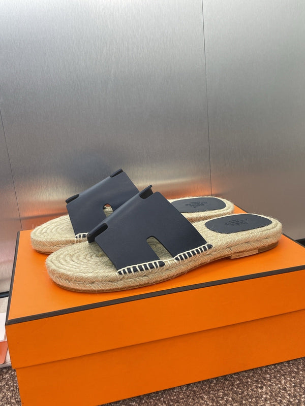 HM 25 Antigua Espadrilles Dark Blue Calfskin