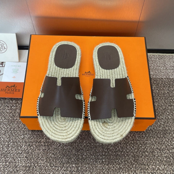 HM 25 Antigua Espadrilles Chocolate Calfskin