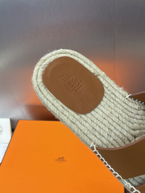HM 25 Antigua Espadrilles Gold Calfskin