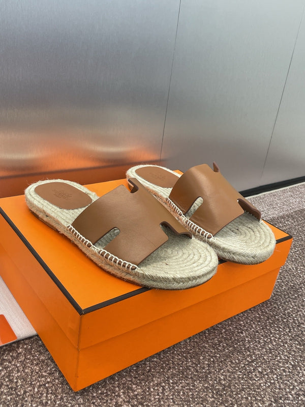 HM 25 Antigua Espadrilles Gold Calfskin