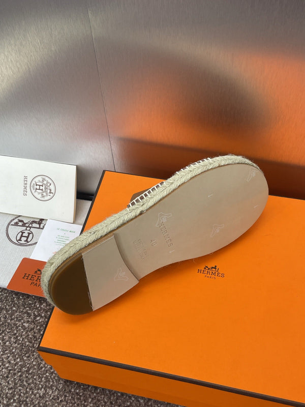 HM 25 Antigua Espadrilles Gold Calfskin