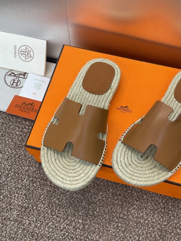 HM 25 Antigua Espadrilles Gold Calfskin