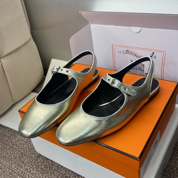 HM 25 Kleo Slingback Gold Calfskin 372948