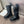 CD Ankle punk-inspired women's boots black cowhide