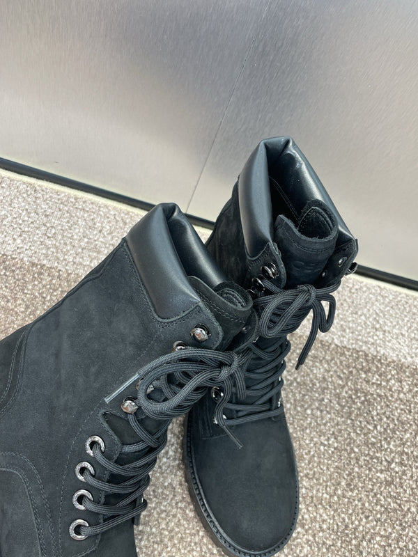 CELINE Ankle Boots Black Suede 433389