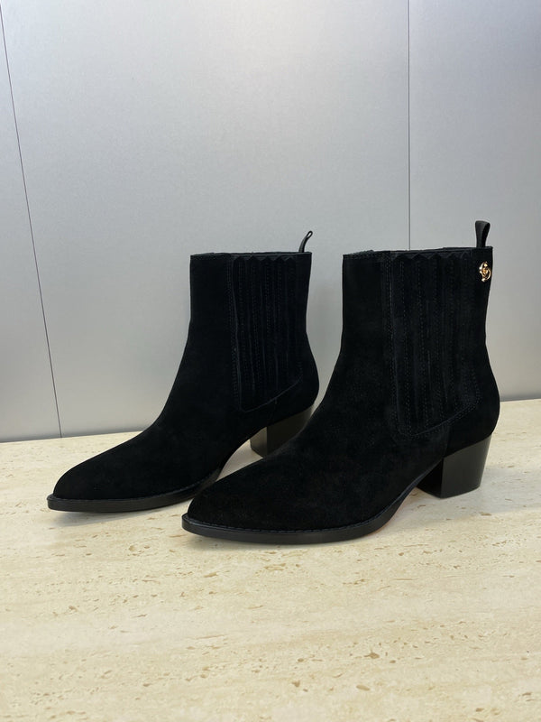 Dior 2025 D-West Chelsea Boots Black Suede 508543