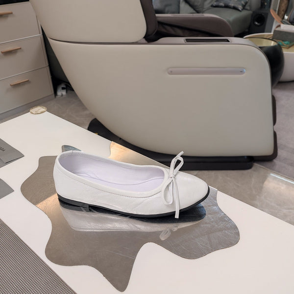 Balen 25 bow ballet flat white sheepskin 184479