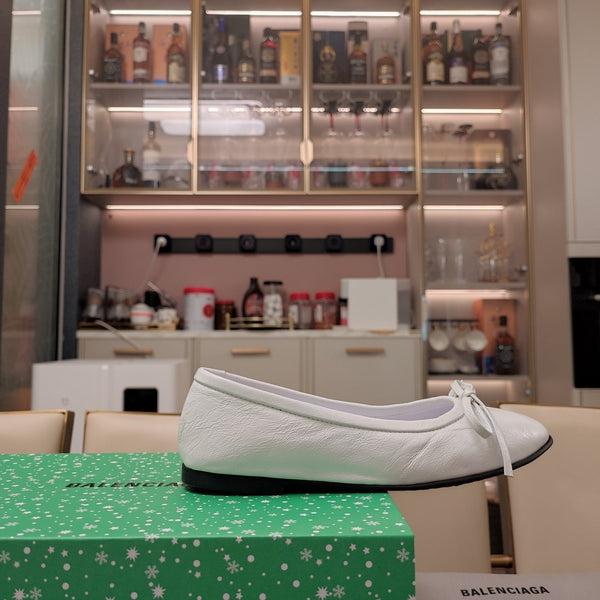 Balen 25 bow ballet flat white sheepskin 184479