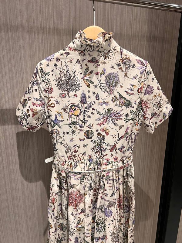 CD Print Long Skirt Multicolor Cotton