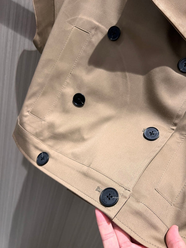 CD Shoulder Vest Jacket Beige Polyester