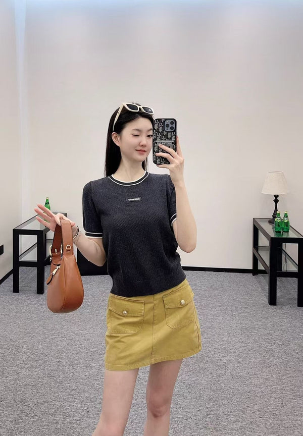 Miu 25 T-Shirt Lana Nera 232002